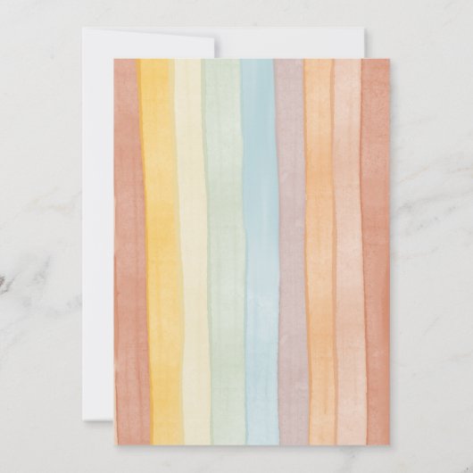 Waterverf Happy Yellow Sunshine Baby shower Kaart (Achterkant)