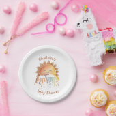 Waterverf Happy Yellow Sunshine Baby shower Papieren Bordje (Feest)
