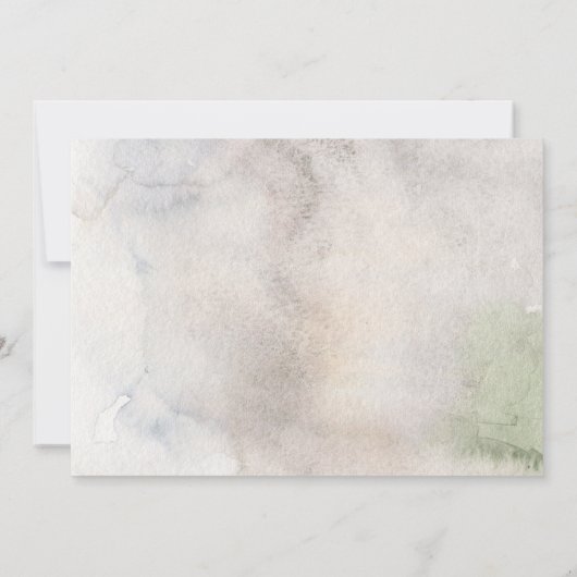 Waterverf Hare Easter Brunch Uitnodiging (Achterkant)