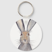 Waterverf harige konijnen sleutelhanger (Voorkant)