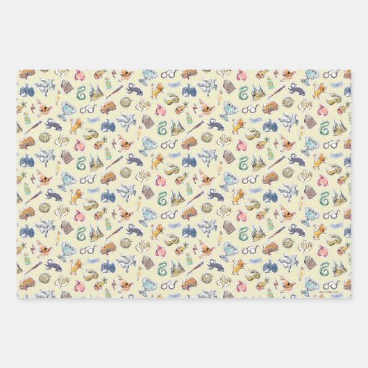 Waterverf Harry Potter Icons Inpakpapier Vel (Voorkant 3)