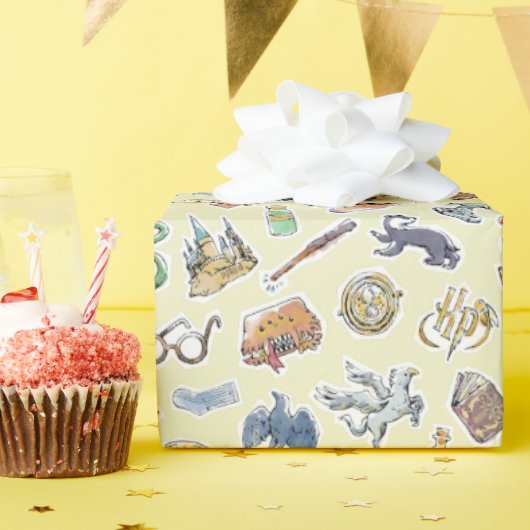 Waterverf Harry Potter Icons-omslagpapier Cadeaupapier (Verjaardagsfeest)