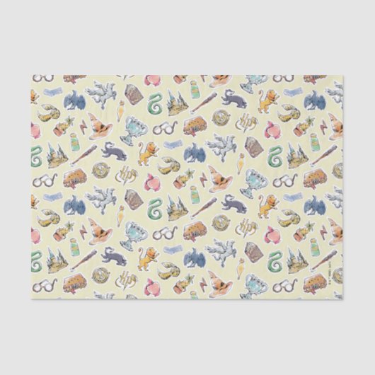 Waterverf Harry Potter Icons Tissuepapier (Voorkant)