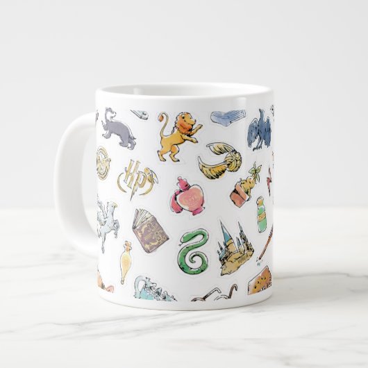 Waterverf Harry Potter-pictogrammen Grote Koffiekop (Links)