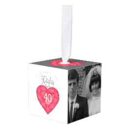 Waterverf hart 40e Jubileum foto Decoratie