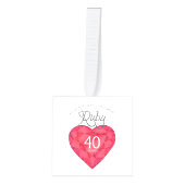 Waterverf hart 40e Jubileum foto Decoratie (Voorkant)