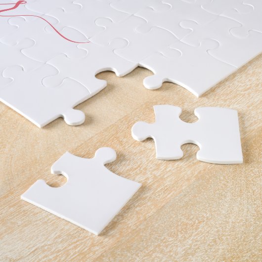 Waterverf Hart Baby eerste jaar Foto Collage Legpuzzel (Zijkant)