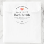 Waterverf hart bad bom labels (Tas)