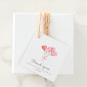 Waterverf hart ballonnen meisje Baby shower dank Bedankjes Labels (In situ)