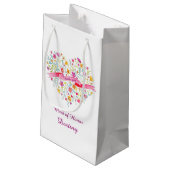 Waterverf hart bruiloft bruidsmeisje cadeau gunstz klein cadeauzakje (Achterkant Gekanteld)