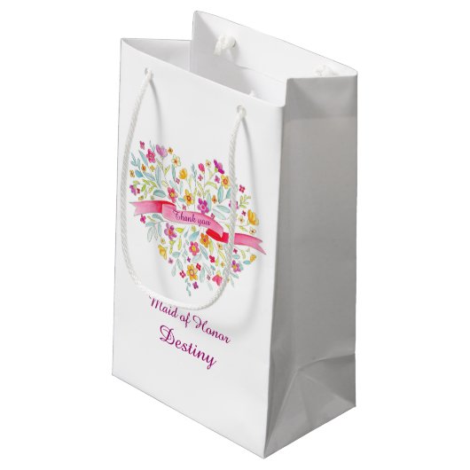 Waterverf hart bruiloft bruidsmeisje cadeau gunstz klein cadeauzakje