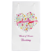 Waterverf hart bruiloft bruidsmeisje cadeau gunstz klein cadeauzakje (Voorkant)