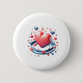 Waterverf Hart - Button - Herfst in liefde (Voorkant)