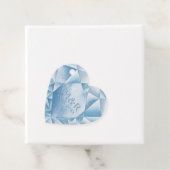 Waterverf Hart Diamant 60e Huwelijk Jubileum Bedankjes Labels (In situ)