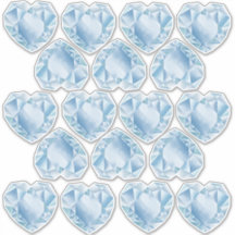 Waterverf hart diamanten Schattige pastel blauw br