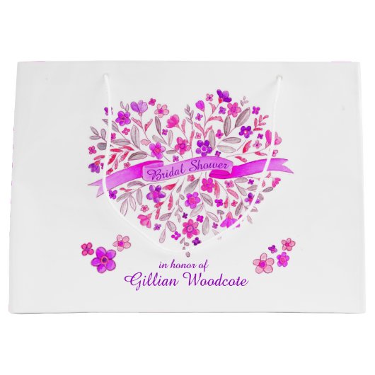 Waterverf Hart eert Bruid om een Cadeautas te zijn (Voorkant)