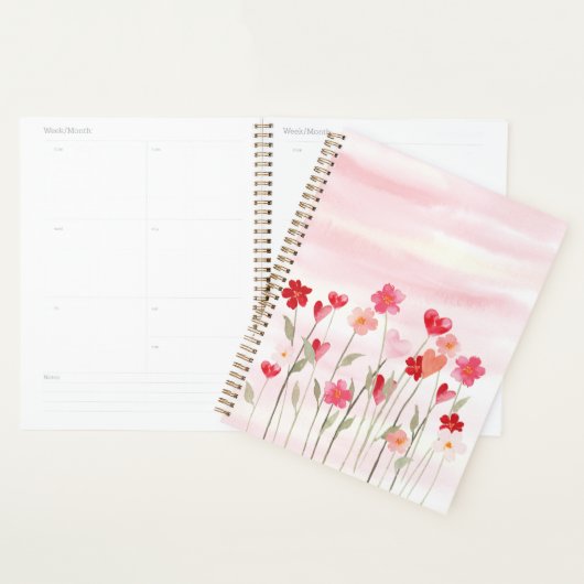 Waterverf hart en bloemen planner (Display)