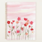 Waterverf hart en bloemen planner (Voorkant)