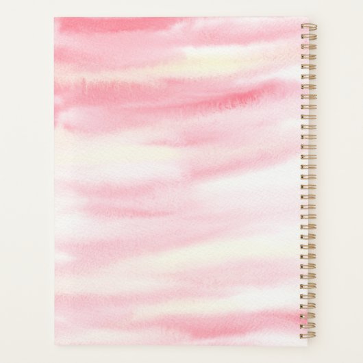 Waterverf hart en bloemen planner (Achterkant)