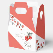 Waterverf Hart Floral Cherry Op Top Baby shower Bedankdoosjes (Geopend)