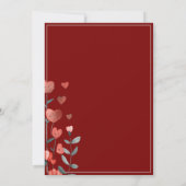 Waterverf Hart Floral Cherry Op Top Baby shower Kaart (Achterkant)