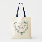 Waterverf Hart Floral Wreath Tote Bag (Voorkant)