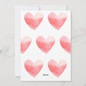 Waterverf Hart Fotocollage Valentijns's Feestdagenkaart (Achterkant)