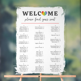 Waterverf Hart Gay Lesbian Wedding Sezing Chart Acryl Bord