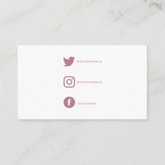 Waterverf hart gemaakt met liefde Sociale links Informatiekaartje (Achterkant)