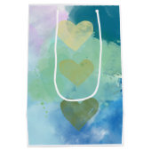 "Waterverf hart" geschenktas Medium Cadeauzakje (Achterkant)