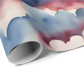 Waterverf hart heteluchtballon cadeaupapier (Rol Hoek)