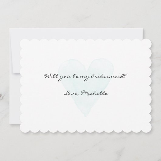 Waterverf hart Ik ben mijn bruidskaarten Kaart (Achterkant)