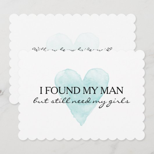 Waterverf hart Ik ben mijn bruidskaarten Kaart (Voorkant / Achterkant)