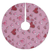 Waterverf Hart in Liefde Valentijnsdag Kerstboom Rok (Voorkant)