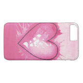 waterverf hart in roze telefooncel Case-Mate iPhone case (Achterkant (Horizontaal))
