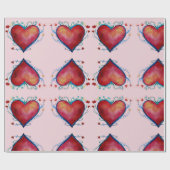 Waterverf Hart inpakpapier (Vlak)