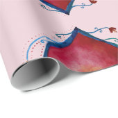 Waterverf Hart inpakpapier (Rol Hoek)