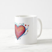 Waterverf hart koffiemok (Voorkant rechts)