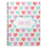 Waterverf hart laptop notitieboek (Voorkant)