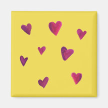 Waterverf hart melodie magneet