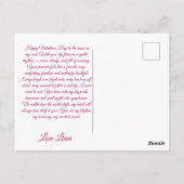 Waterverf Hart Melodie Valentijnsdag Briefkaart (Achterkant)