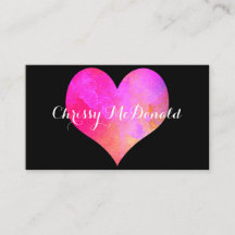 Waterverf hart met persoonlijke gegevens