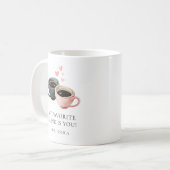 Waterverf Hart Modern Koppel Valentijnsdag Koffiemok (Voorkant links)