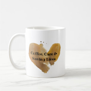 Waterverf Hart Mok - Koffie, Zorg & Levens Redden