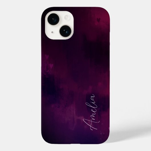  Waterverf hart op maat Case-Mate iPhone Case (Achterkant)