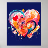 Waterverf hart poster (Voorkant)