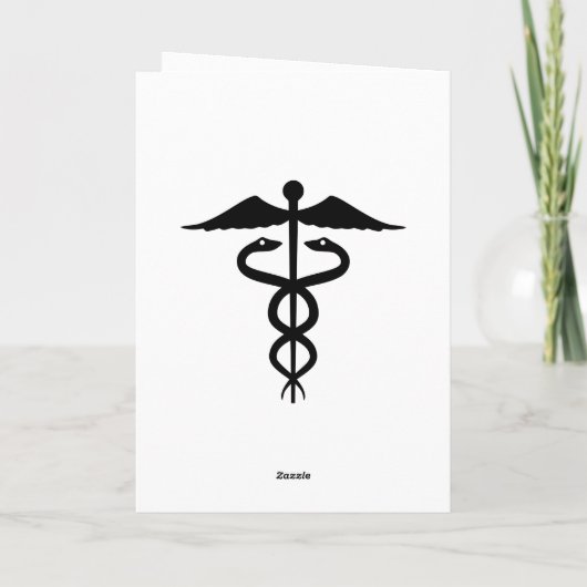 Waterverf Hart & Stethoscoop Afstuderen Kaart (Achterkant)