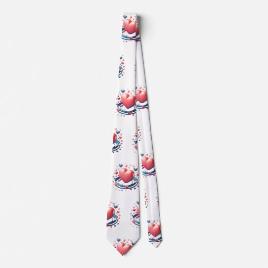 Waterverf hart Stropdas (Voorkant)