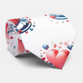 Waterverf hart Stropdas (Opgerold)