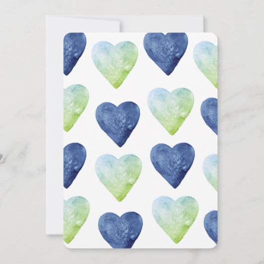 Waterverf Hart Twins-aankondiging Aankondiging (Achterkant)